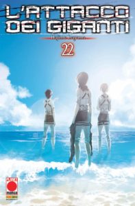 La copertina del volume 22 di L'attacco dei giganti ben rappresenta il finale della terza stagione anime