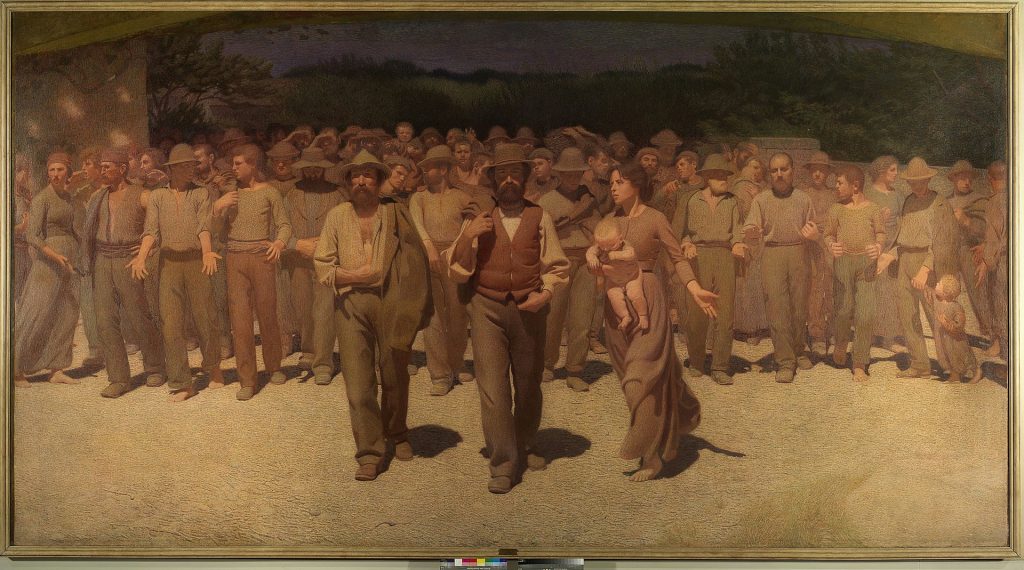 Il Quarto Stato, famoso quadro che ben rappresenta la Festa dei lavoratori