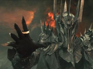 Sauron visto nella trilogia cinematografica di Peter Jackson