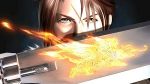 Squall, protagonista di Final FAntasy VIII, col suo iconico gunblade
